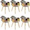 ALTOBUY PATCHWORK - Lot De 6 Fauteuils Scandinaves Multicolore - Multicolore