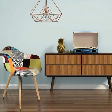 ALTOBUY PATCHWORK - Lot De 6 Fauteuils Scandinaves Multicolore - Multicolore 6 ALTOBUY PATCHWORK - Lot De 6 Fauteuils Scandinaves Multicolore - Multicolore – Image 4