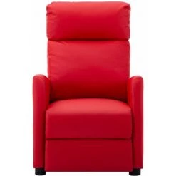 VidaXL Fauteuil De Massage Inclinable Similicuir Rouge - Rouge -Pas Cher Fauteuil Magasin 23989673 2