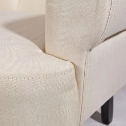 Melko Fauteuil Rembourré De Salle à Manger Crème Fauteuil Textile De Style Baroque Design De Meubles -Pas Cher Fauteuil Magasin 24029869 4