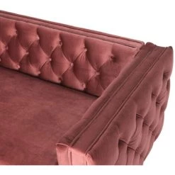 INTENSEDECO Fauteuil Edward Velours Vieux Rose Pieds Doré - Rose 9 INTENSEDECO Fauteuil Edward Velours Vieux Rose Pieds Doré - Rose -Pas Cher Fauteuil Magasin 24094630 4