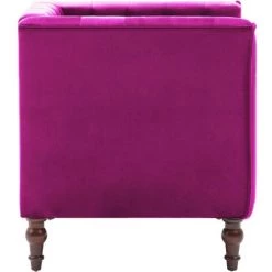 HELLOSHOP26 Fauteuil Chaise Siège Lounge Design Club Sofa Salon Revêtement En Velours Violet - Violet -Pas Cher Fauteuil Magasin 24110105 4