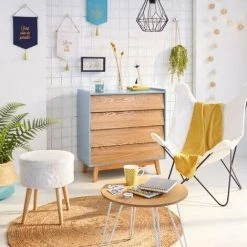 Fauteuil Dario Effet Fourrure Atmosphera - Blanc - Blanc Et Noir -Pas Cher Fauteuil Magasin 24302841 3