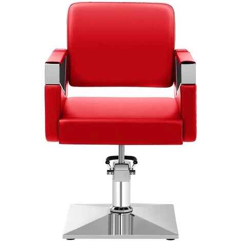 PHYSA Chaise Fauteuil Coiffeur Barbier Salon De Coiffure Hydraulique 200 Kg Rouge Pvc - Blanc, Argent, Rouge 4 PHYSA Chaise Fauteuil Coiffeur Barbier Salon De Coiffure Hydraulique 200 Kg Rouge Pvc - Blanc, Argent, Rouge â Image 2