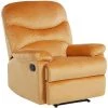 BELIANI Fauteuil De Relaxation En Velours Jaune - Jaune