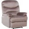 BELIANI Fauteuil De Relaxation En Velours Taupe - Gris