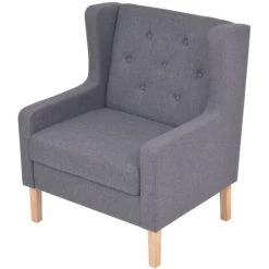 YOUTHUP Fauteuil Gris Tissu - Gris 8 YOUTHUP Fauteuil Gris Tissu - Gris -Pas Cher Fauteuil Magasin 24524087 2