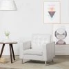 YOUTHUP Fauteuil Blanc Similicuir - Blanc 2 YOUTHUP Fauteuil Blanc Similicuir - Blanc -Pas Cher Fauteuil Magasin 24525573 1