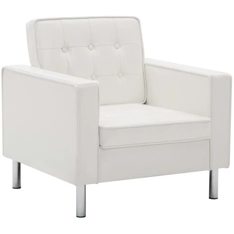 YOUTHUP Fauteuil Blanc Similicuir - Blanc 4 YOUTHUP Fauteuil Blanc Similicuir - Blanc – Image 2