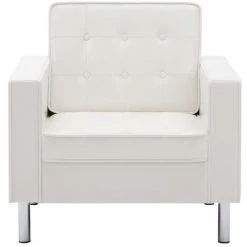 YOUTHUP Fauteuil Blanc Similicuir - Blanc 9 YOUTHUP Fauteuil Blanc Similicuir - Blanc -Pas Cher Fauteuil Magasin 24525573 3