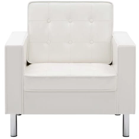 YOUTHUP Fauteuil Blanc Similicuir - Blanc 5 YOUTHUP Fauteuil Blanc Similicuir - Blanc – Image 3