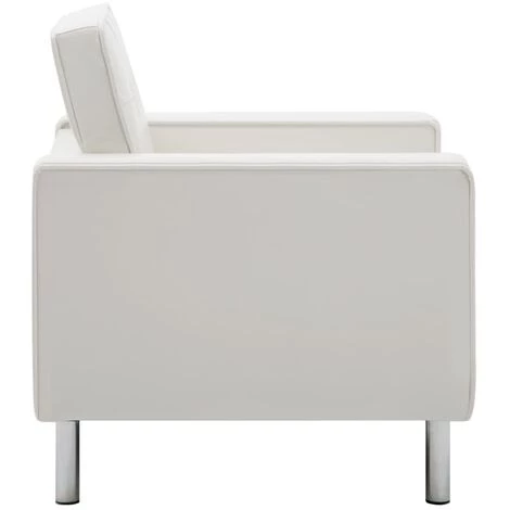 YOUTHUP Fauteuil Blanc Similicuir - Blanc 6 YOUTHUP Fauteuil Blanc Similicuir - Blanc – Image 4