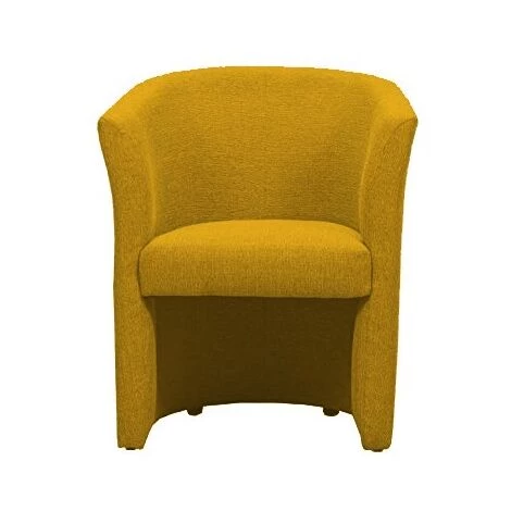 MEUBLETMOI Fauteuil Cabriolet Jaune Moutarde - CABRI - Jaune 5 MEUBLETMOI Fauteuil Cabriolet Jaune Moutarde - CABRI - Jaune – Image 3