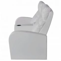 VidaXL Fauteuil Inclinable à 2 Places Cuir Synthétique Blanc Modèle 1 - Blanc 10 VidaXL Fauteuil Inclinable à 2 Places Cuir Synthétique Blanc Modèle 1 - Blanc -Pas Cher Fauteuil Magasin 2472347 4