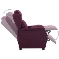 Fauteuil Inclinable Tissu Violet VidaXL -Pas Cher Fauteuil Magasin 24734916 4