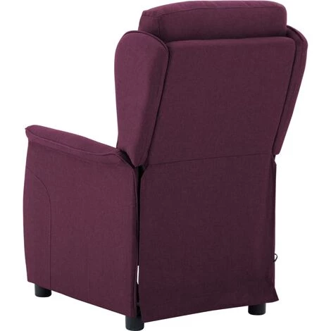 Fauteuil Inclinable De Massage Tissu Violet VidaXL 7 Fauteuil Inclinable De Massage Tissu Violet VidaXL – Image 5