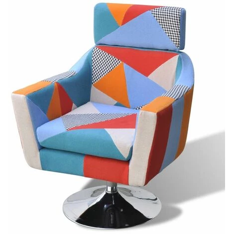 Hommoo Fauteuil TV Avec Design De Patchwork Tissu HDV08496 6 Hommoo Fauteuil TV Avec Design De Patchwork Tissu HDV08496 – Image 4