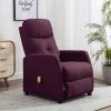 Fauteuil Inclinable De Massage Tissu Violet VidaXL -Pas Cher Fauteuil Magasin 25016406 1