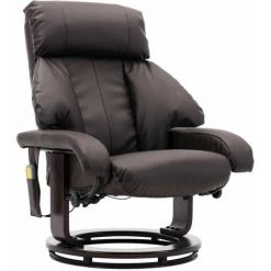Hommoo Fauteuil De Massage TV Marron Similicuir HDV14216 -Pas Cher Fauteuil Magasin 25074743 4