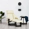 Hommoo Fauteuil De Massage TV Blanc Cr豕me Similicuir HDV14217 1 Hommoo Fauteuil De Massage TV Blanc Cr豕me Similicuir HDV14217 -Pas Cher Fauteuil Magasin 25074756 1
