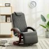 Hommoo Fauteuil Inclinable TV Gris Similicuir HDV14249 -Pas Cher Fauteuil Magasin 25074795 1