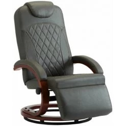 Hommoo Fauteuil Inclinable TV Gris Similicuir HDV14249 -Pas Cher Fauteuil Magasin 25074795 2