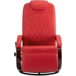 Hommoo Fauteuil De Massage TV Rouge Similicuir HDV14259 9 Hommoo Fauteuil De Massage TV Rouge Similicuir HDV14259 -Pas Cher Fauteuil Magasin 25074810 3