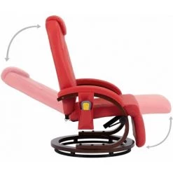 Hommoo Fauteuil De Massage TV Rouge Similicuir HDV14259 11 Hommoo Fauteuil De Massage TV Rouge Similicuir HDV14259 -Pas Cher Fauteuil Magasin 25074810 5