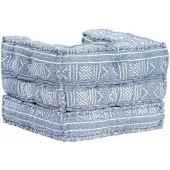 Hommoo Fauteuil-canape Modulaire Indigo Tissu Patchwork HDV14455 -Pas Cher Fauteuil Magasin 25075380 3