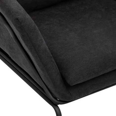 Fauteuil Chet Gris Foncé Atmosphera 6 Fauteuil Chet Gris Foncé Atmosphera – Image 4