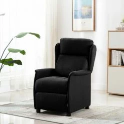 YOUTHUP Fauteuil Inclinable Noir Tissu - Noir