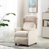 YOUTHUP Fauteuil Inclinable Crème Tissu - Crème -Pas Cher Fauteuil Magasin 25354834 1