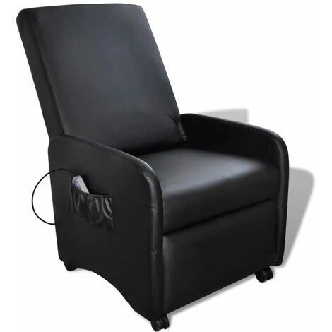 Hommoo Fauteuil De Massage Noir Similicuir HDV08914 3 Hommoo Fauteuil De Massage Noir Similicuir HDV08914