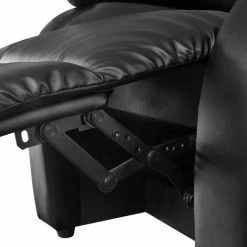 Hommoo Fauteuil De Massage Noir Similicuir HDV09336 -Pas Cher Fauteuil Magasin 25376116 5