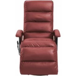 Hommoo Fauteuil De Massage TV Rouge Bordeaux Similicuir HDV14108 -Pas Cher Fauteuil Magasin 25376193 3