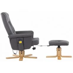 Hommoo Fauteuil De Massage Avec Repose-pieds Gris Similicuir HDV14161 10 Hommoo Fauteuil De Massage Avec Repose-pieds Gris Similicuir HDV14161 -Pas Cher Fauteuil Magasin 25376272 4