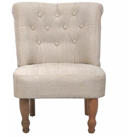 Hommoo Chaises En Style Fran?ais 2 Pcs Cr豕me Tissu HDV08151 5 Hommoo Chaises En Style Fran?ais 2 Pcs Cr豕me Tissu HDV08151 – Image 3