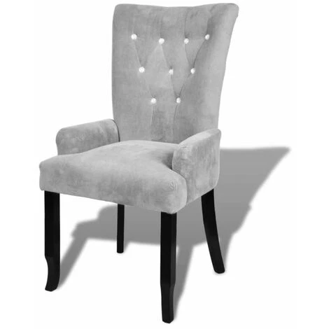 Hommoo Fauteuil Argente Velours HDV08336 4 Hommoo Fauteuil Argente Velours HDV08336 – Image 2