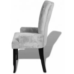 Hommoo Fauteuil Argente Velours HDV08336 10 Hommoo Fauteuil Argente Velours HDV08336 -Pas Cher Fauteuil Magasin 25376716 4