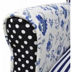 Hommoo Fauteuil Avec Design De Patchwork Tissu HDV08428 -Pas Cher Fauteuil Magasin 25376741 4