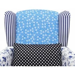 Hommoo Fauteuil Avec Design De Patchwork Tissu HDV08428 -Pas Cher Fauteuil Magasin 25376741 5
