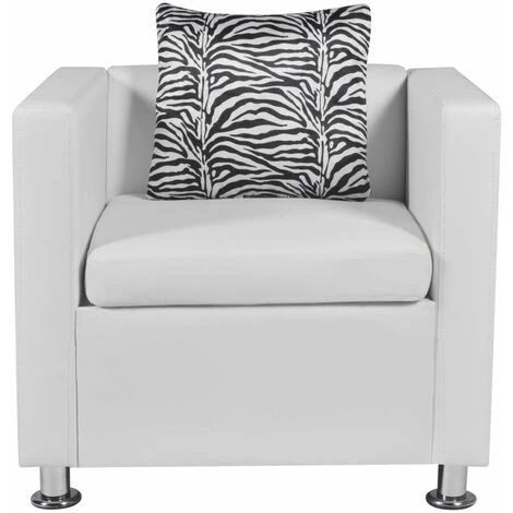 Hommoo Fauteuil Blanc Similicuir HDV09138 5 Hommoo Fauteuil Blanc Similicuir HDV09138 – Image 3