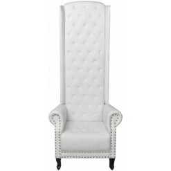 Hommoo Chaise A Dossier Haut Blanc Similicuir HDV09924 9 Hommoo Chaise A Dossier Haut Blanc Similicuir HDV09924 -Pas Cher Fauteuil Magasin 25376897 3