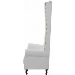 Hommoo Chaise A Dossier Haut Blanc Similicuir HDV09924 10 Hommoo Chaise A Dossier Haut Blanc Similicuir HDV09924 -Pas Cher Fauteuil Magasin 25376897 4