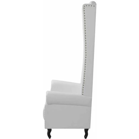 Hommoo Chaise A Dossier Haut Blanc Similicuir HDV09924 6 Hommoo Chaise A Dossier Haut Blanc Similicuir HDV09924 – Image 4