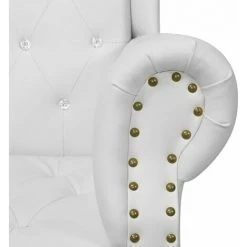 Hommoo Chaise A Dossier Haut Blanc Similicuir HDV09924 11 Hommoo Chaise A Dossier Haut Blanc Similicuir HDV09924 -Pas Cher Fauteuil Magasin 25376897 5