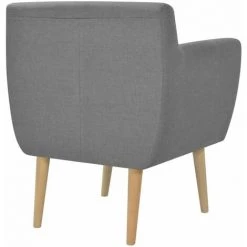 Hommoo Fauteuil Gris Clair Tissu HDV10278 -Pas Cher Fauteuil Magasin 25376942 4