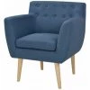 Hommoo Fauteuil Bleu Tissu HDV10280 -Pas Cher Fauteuil Magasin 25376953 1