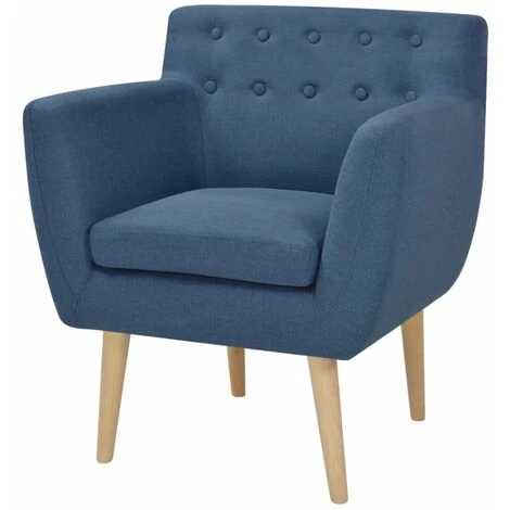 Hommoo Fauteuil Bleu Tissu HDV10280 3 Hommoo Fauteuil Bleu Tissu HDV10280