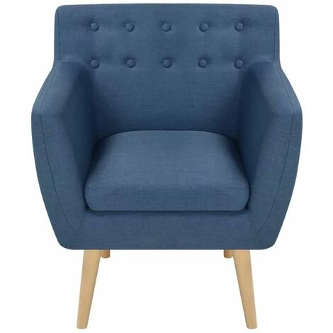 Hommoo Fauteuil Bleu Tissu HDV10280 5 Hommoo Fauteuil Bleu Tissu HDV10280 – Image 3
